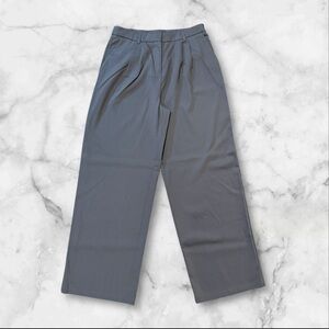 OGL | High-Waist Wide Leg Tailored Pants | Charcoal Gray | Size M